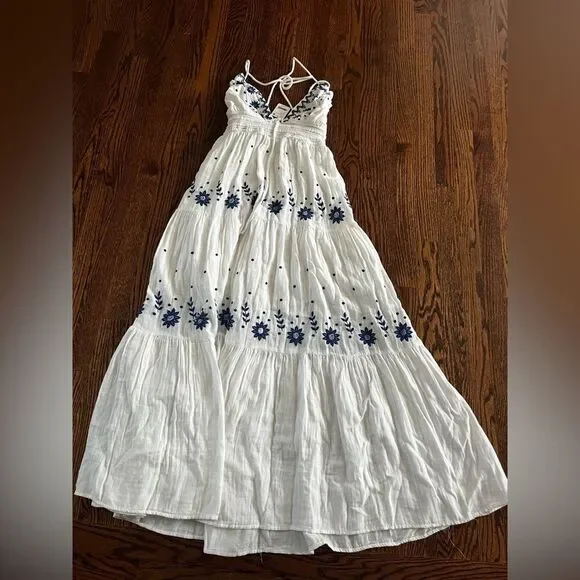 FREE PEOPLE Real Love Embroidered Dress Medium - coffeafoods.com